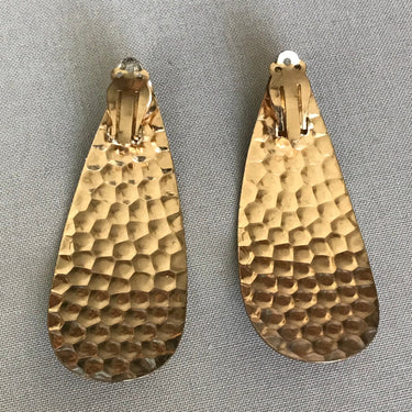 Hammered Curved Clip Earrings Jewelry Bloomers and Frocks